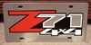 Chevrolet Z71 4x4 stainless steel plate